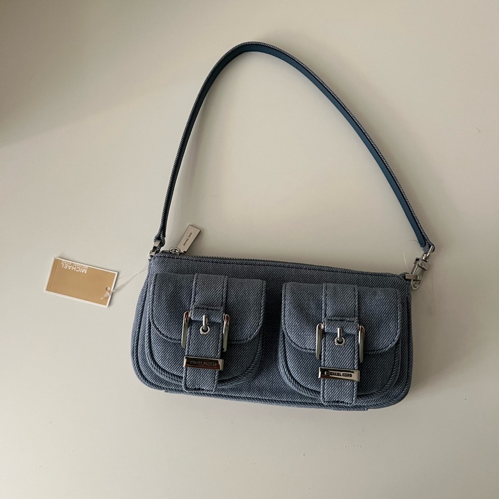 Michael Kors Zoe Small Denim Convertible Shoulder Bag